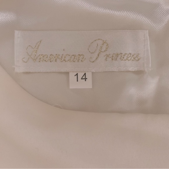 American Princess Formal Off-White Sleeveless A-Line Occasion Dress - Picture 6 of 6